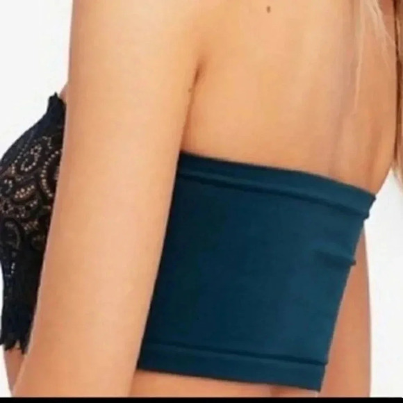 Free People Deepest Jade Lace Bandeau Bra - Picture 2 of 4